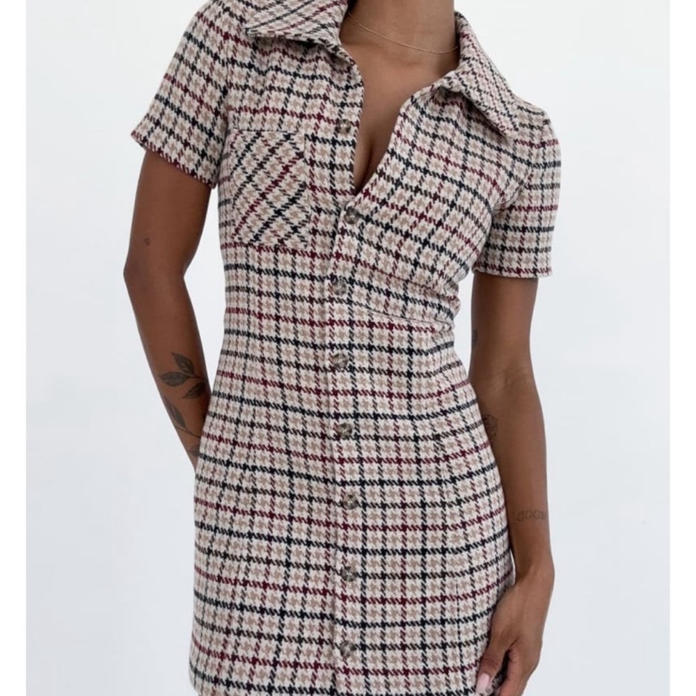 Notting Hill Mini Dress | Newbury Plaid Tweed
